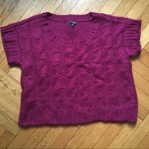 Pink/purple short sleeve sweater great for holiday